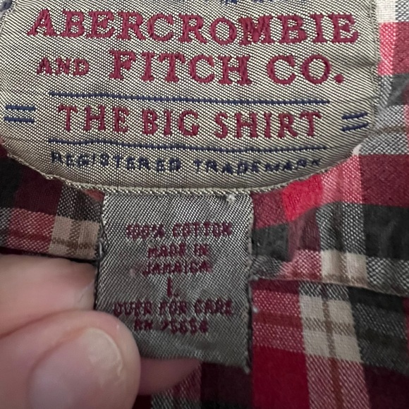 Abercrombie The Big Shirt 100percent heavy cotton plaid button down ex condition - Picture 7 of 8